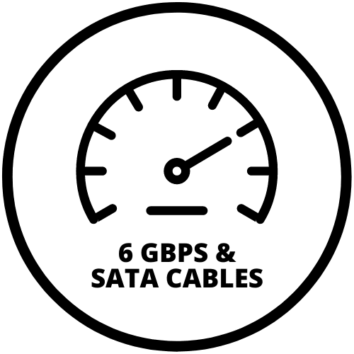 6 Gbps + SATA Cables